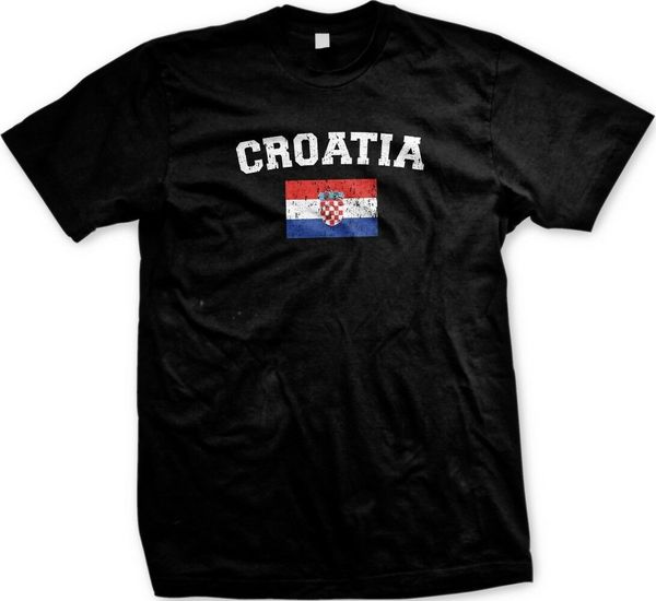 

croatia croatian flag national ethnic pirde soccer word cup-mens t-shirt