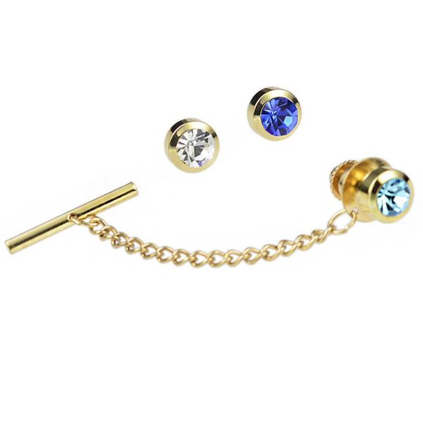 

pins, brooches tie needle multicolor copper crystal men's shirt buckle brooch classic trendy simple exquisite gifts, Gray