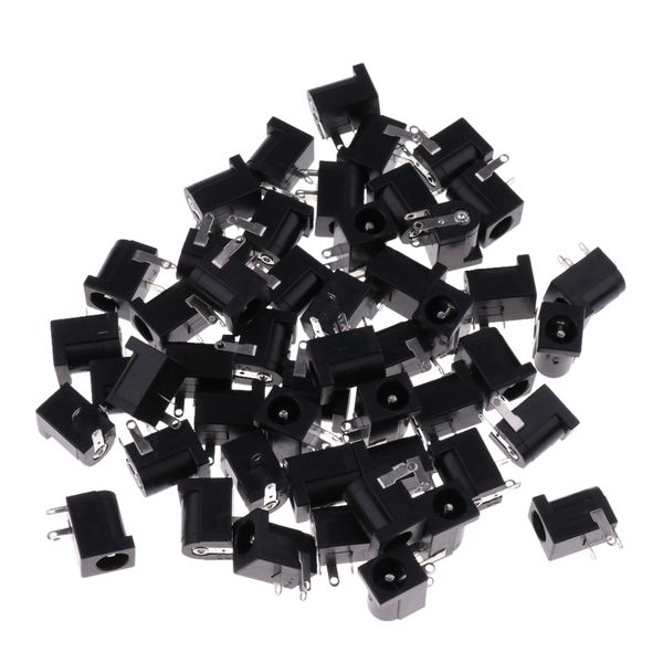 

50-pack 3pin 5.5mm x 2.1mm female dc power jack socket connector plug