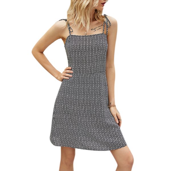 

women dress summer 2020 fashion printed slim bandage dress ladies clothes women's dresses grey, Black;gray