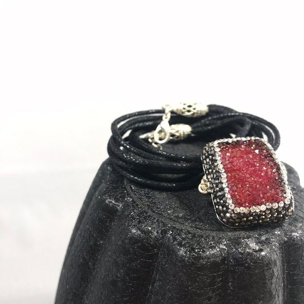 

tennis trendy women's quartz bracelet red fashion leather wrap, Golden;silver