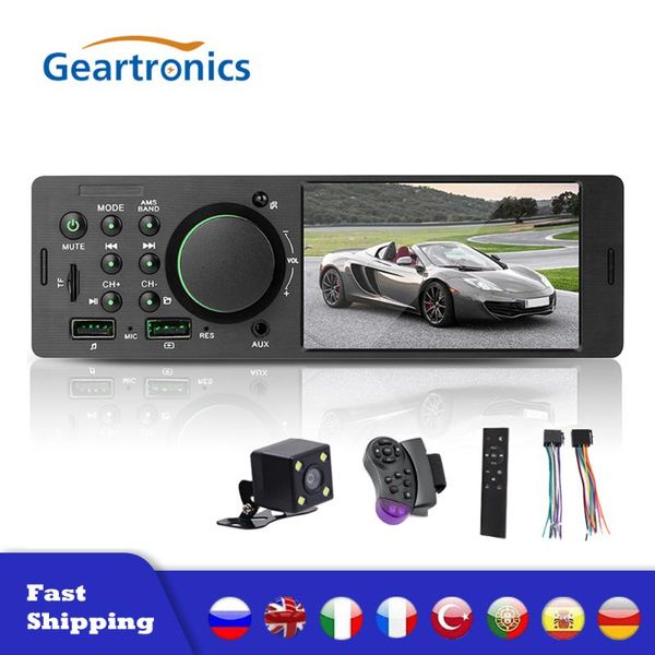 

1 stereo din car radio stereo авторадио aux fm usb bluetooth handsfree плеер reverse image быстрое автомобильное зарядное устройство radio p