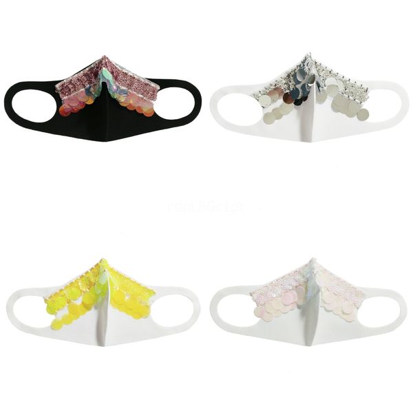 

bling маски блестки маска для лица европейского американского популярного дизайна лето тонкого пыле дышащий washableadult маска yya307 # 484, Black