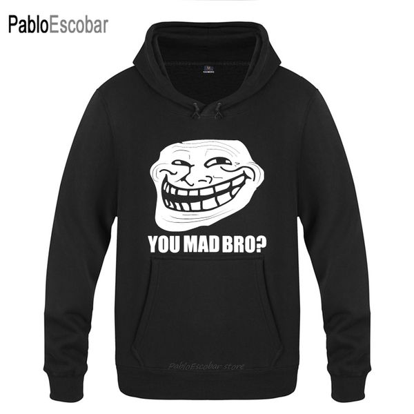 

troll face meme - вы mad bro gamer web geek hoodies men мужская пуловер ватки с капюшоном толстовки
