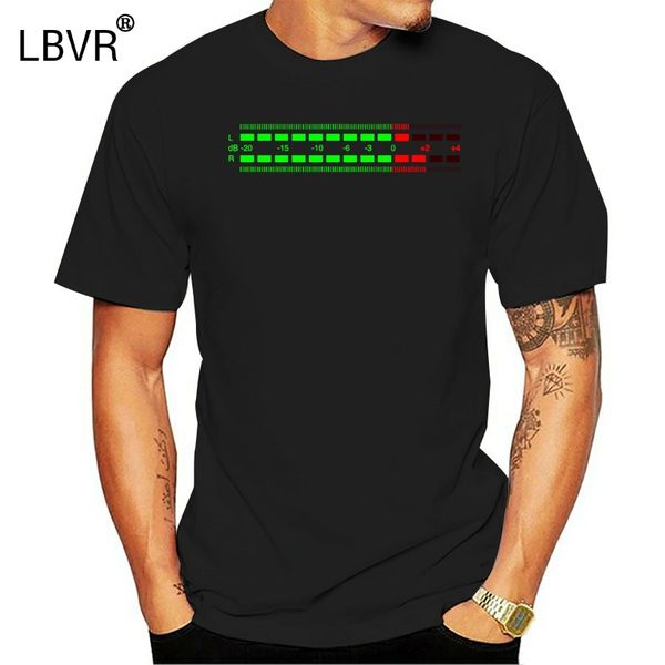

2020 t shirts for men cotton male t shirt men meter decibel music bass retro radio cassette tape record vinyl slim t-shirts