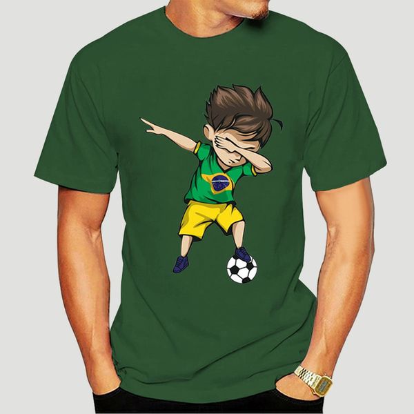

dabbing soccerite boy brazil jersey shirt - brazilian footballer short sleeve t-shirt -0718d