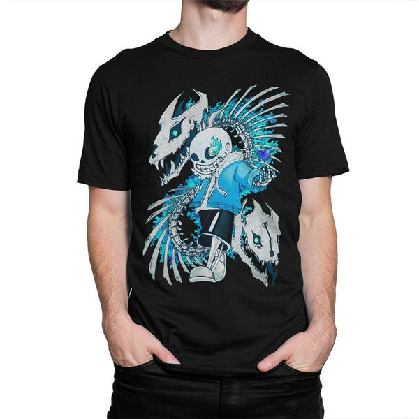 

санс скелет undertale футболка премиум хлопок ти модные streetwear майка