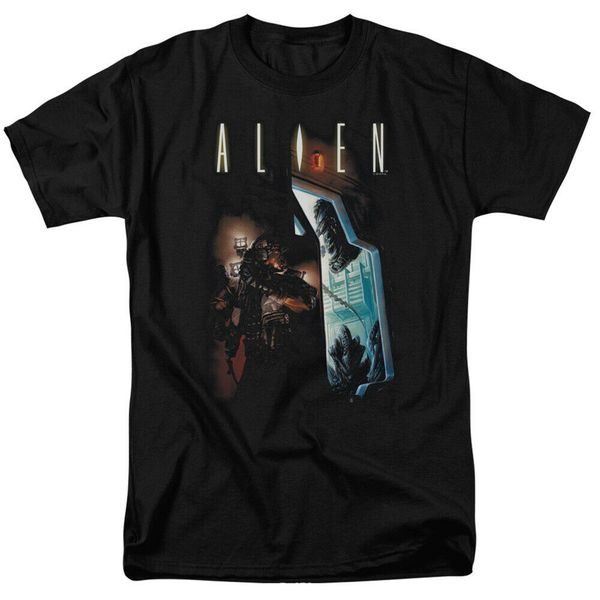 

alien movie around the corner licensed t shirt round neck tee shirt