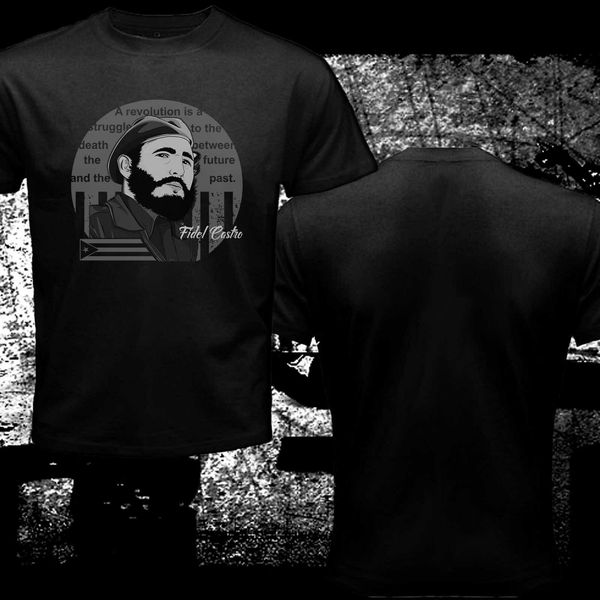 

2019 funny che guevara classic portrait fidel el caballo castro cuba black men t-shirt tees