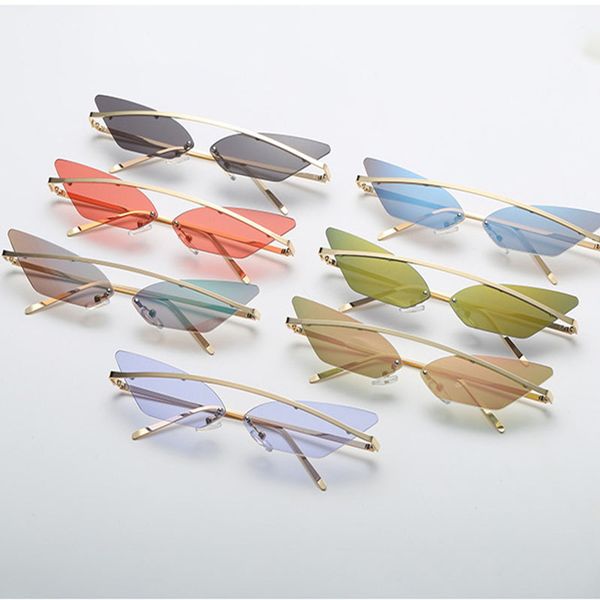 

cat eye sunglasses women cool brand female sun glasses vintage metal frame mirror ladies shades trending eyewear, White;black