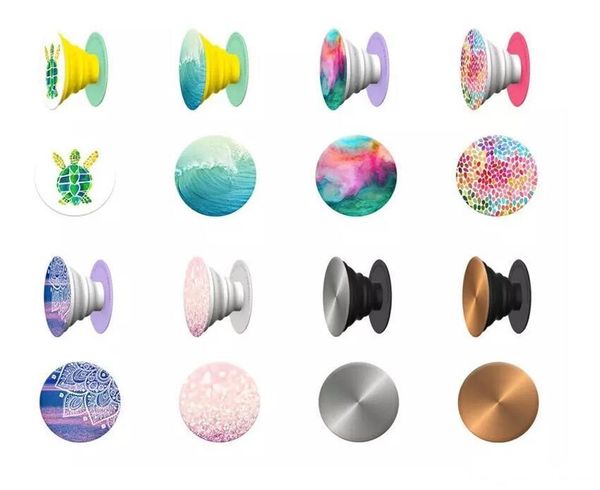 

universal cell phone holder with blue package real 3m glue expandable grip stand 360 degree finger holder flexible for iphone5.6.7.8xsamsung