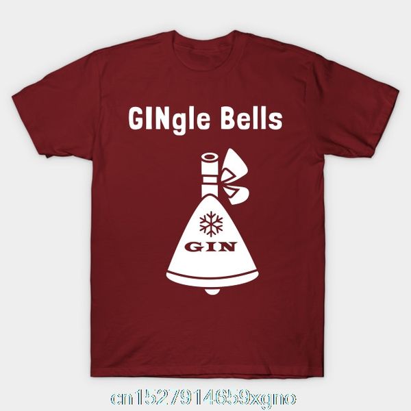 

отпечатано gingle bells футболка рождественский праздник gin выпивон пейте подарков tee tshirt men тенниска хлопка тенниска o-образным вырез