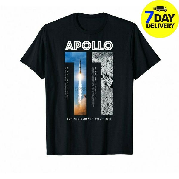 

черный аполлон 11 50th anniversary tshirt moon landing 1969 2020 t shirt