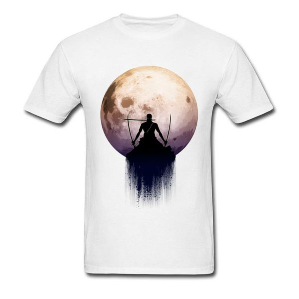 

brighter moon fight t-shirts men hidden warrior three swords cool tee shirt 100% cotton fashion japan ninja t shirt
