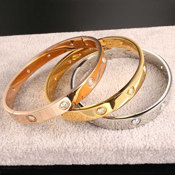 

jovo fashion brand women bracelets & bangles open cuff design stainless steel 3 colors crystal bracelets for womens wedding gift, Black