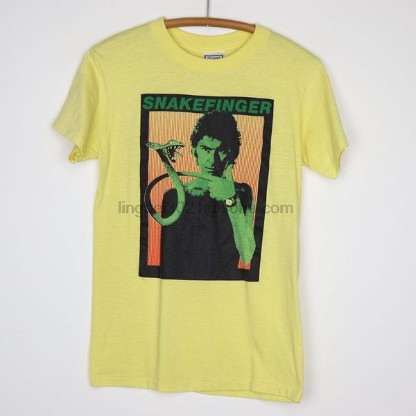 

vintage 1986 snakefinger chewing hides the sound promo t shirt cotton 100%