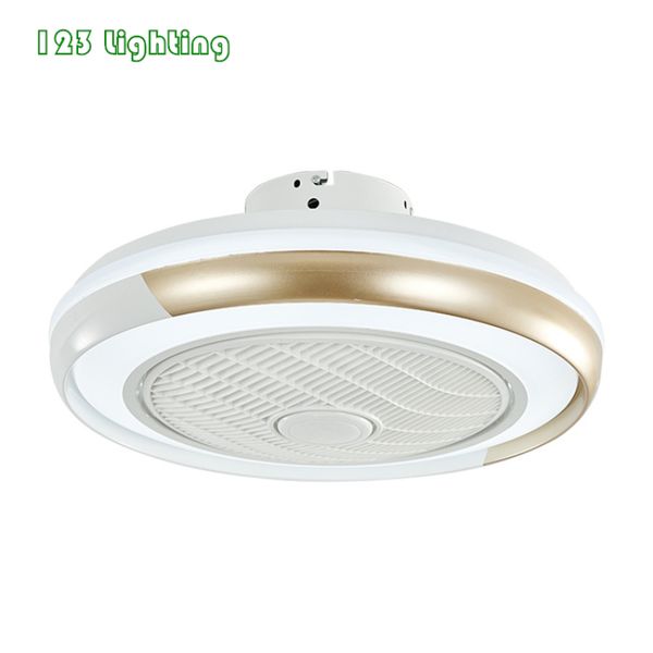 

modern round led ceiling fan light bedroom restaurant lighting fixtures remote control three color colorful body 110/220v