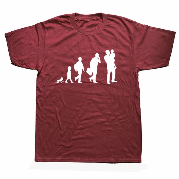 

funny dads evolution father days papa t shirts men summer cotton harajuku short sleeve o neck streetwear black t-shirt