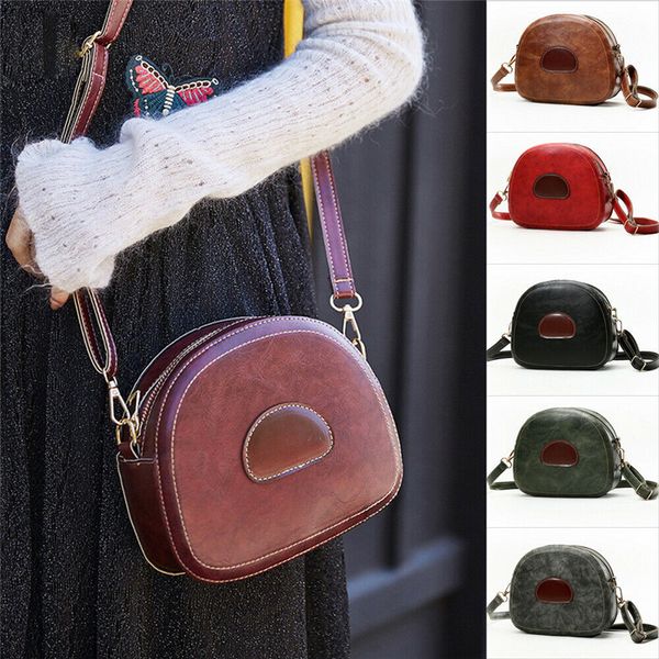 

women ladies crossbody shoulder bag tote messenger leather satchel handbag