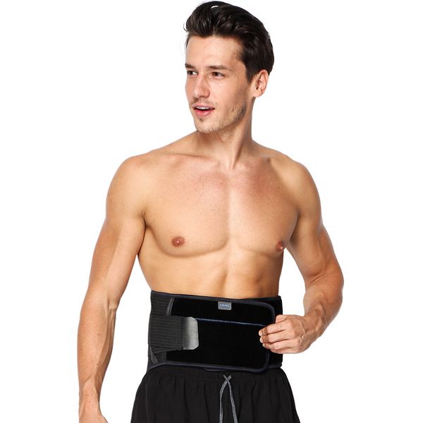 

waist support aolikes 1pcs bodybuilding sports pressurized belt steel supporting lumbar spine back pain strain gym men women, Black;gray