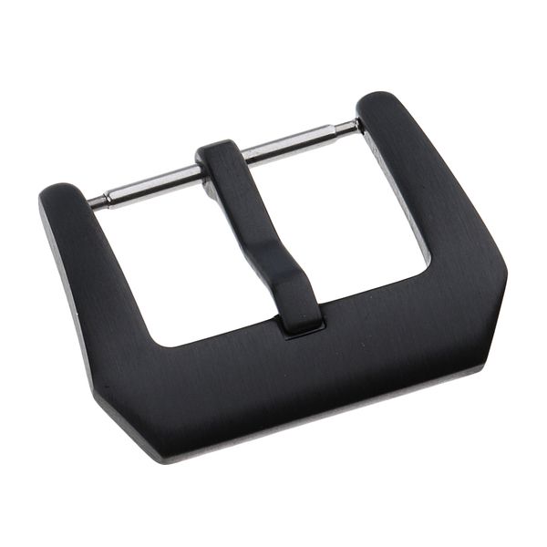 

18 20 22 24 mm wrist watch buckle stainless steel screw-in screw strap clasp, Black;brown
