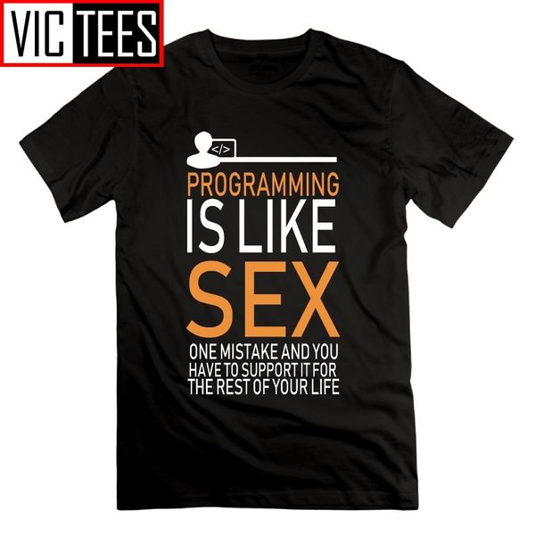 

programmer programming is like funny t-shirt funny new round collar short sleeve men tees 100% cotton t shirt