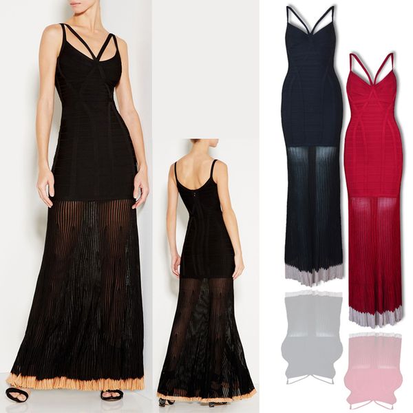 

2021 Latest Designer HL spahetti Strap Mermlaid Prom Dresses SexyTassel Body Sculpting Evening Gown Elegant Long Formal Party Bridesmaid Costumes H1688, Black-blue