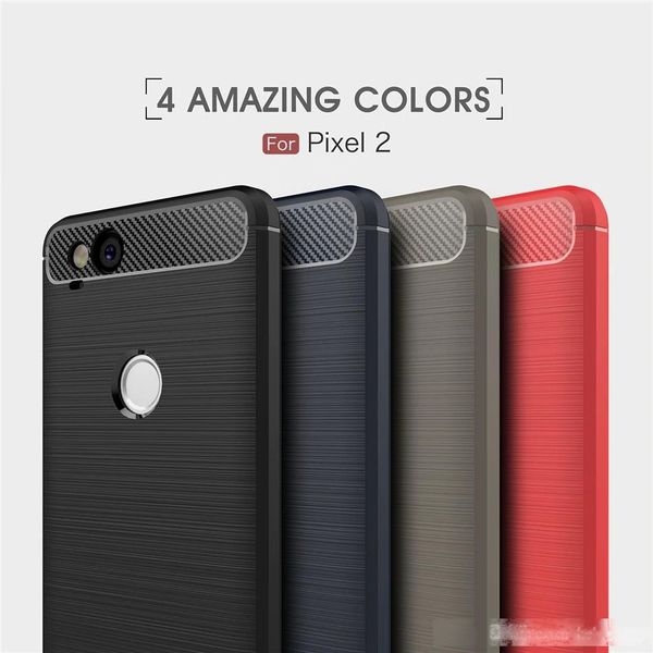 

for google pixel 1 2 3 3a xl rugged armor shockproof case slim brushed line carbon fiber textured silicone tpu cover