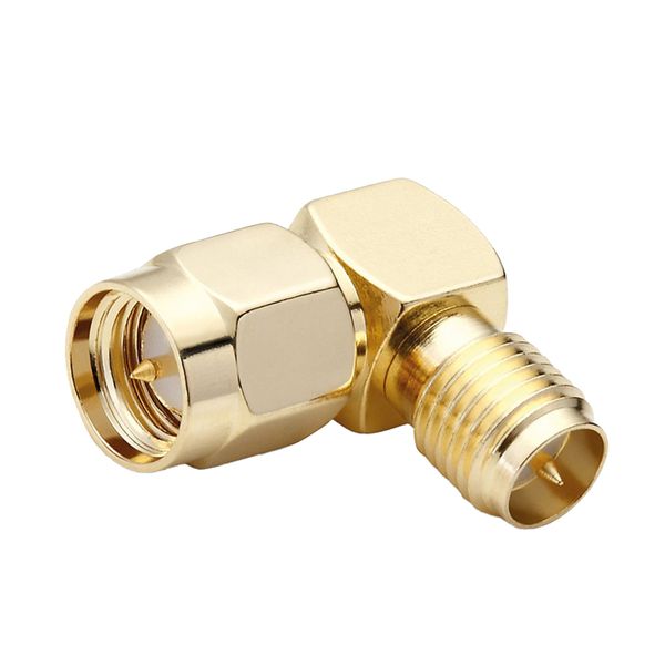 

sma male to sma male right angle 90-degree adapter gold plated contacts plug