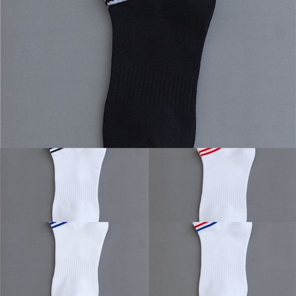 

men's ins trendy striped invisible sports breathable jacquard boat comfortable socks shallow mouth two-bar jacquard student boat socks, Black