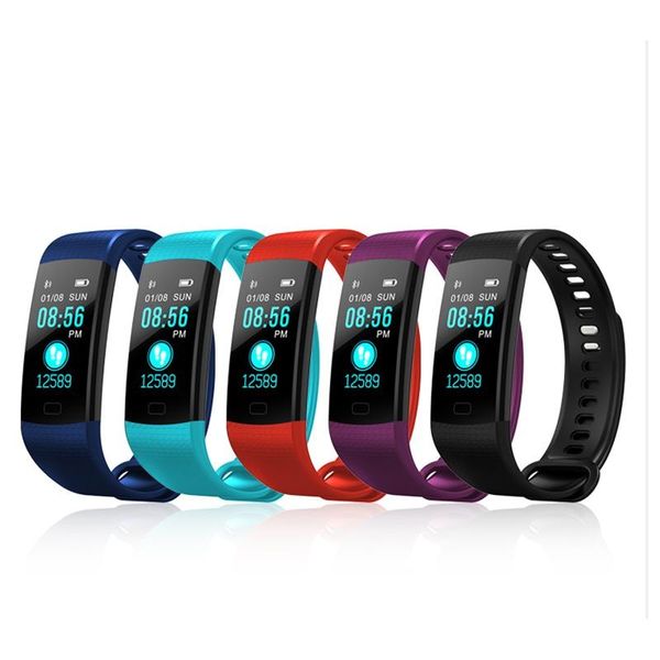 

y5 smart bracelet wristband fitness tracker color screen heart rate sleep pedometer sport waterproof activity tracker for android iphone