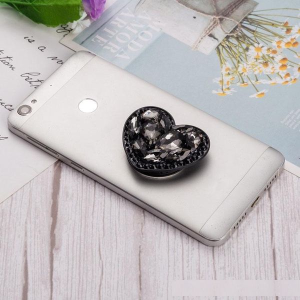 

diamond heart bracket bling bling diy grip kickstand expanding luxury holder for iphone 11 pro max for cell phone
