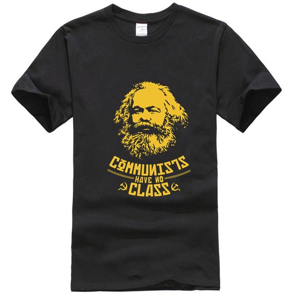 

karl marx communists have no class t shirt for man unique design communism cccp marxism t shirt guys punk designer streetwear