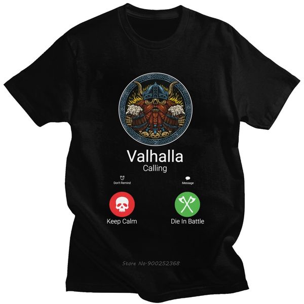 

смешные valhalla звонит tshirt мужчины хлопок красивый тенниска o-образным вырезом с коротким рукавом viking odin tee топы harajuku