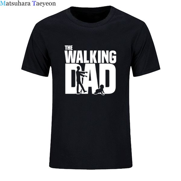 

men short sleeve t shirt streetwear t-shirts 2018 hipster the walking dad loose tees brand clothing funny dad gift