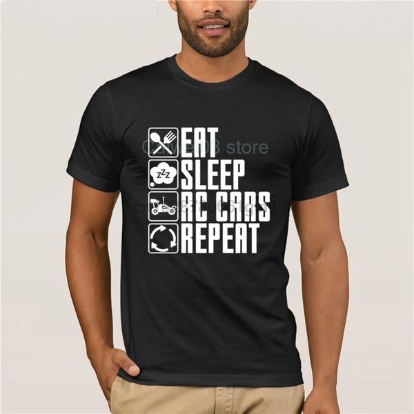 

summer mens t shirt eat sleep rc cars repeat funny short sleeve fashion summer t shirt 100% cotton