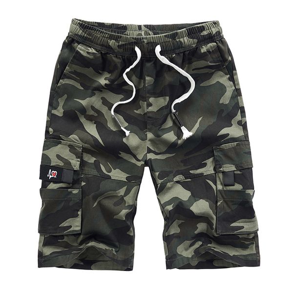 

summer men's casual beach camouflage shorts loose cotton sports pants shorts bib overall plus size fitness hot, White;black