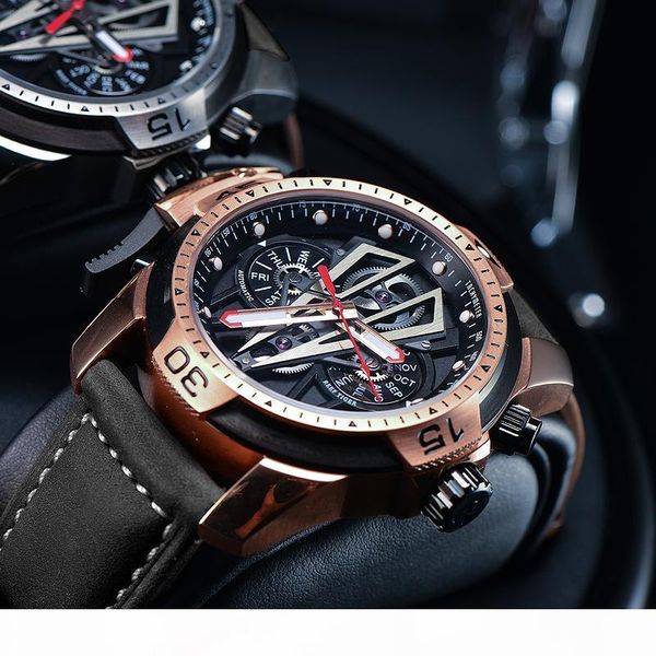 

reef tiger rt design watch men's automatic watch fashion casual leather mechanical watches relogio masculino original rga3591, Silver