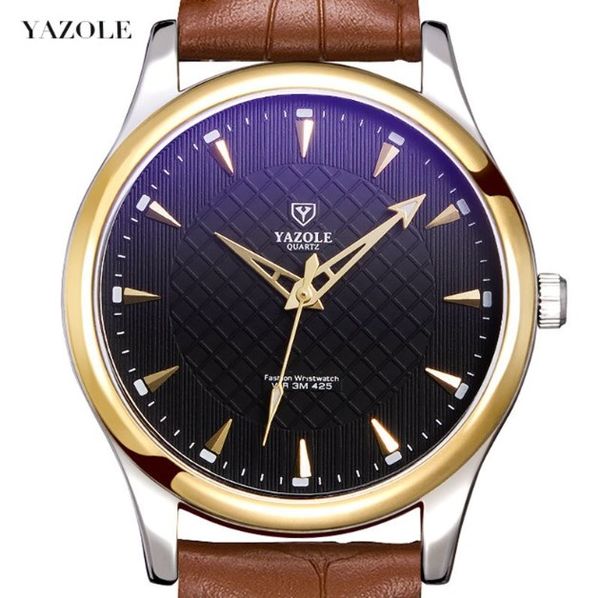 YAZOLE High Grade Кварцевые часы движение Мода Бизнес Стиль Мужчины Часы OEM Custom Жизнь водонепроницаемый Практическая Luminous рук