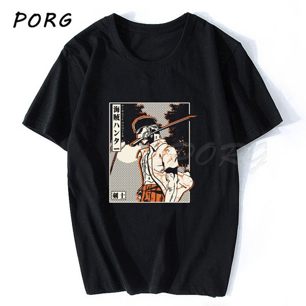 

roronoa zoro one piece novelty men t shirt print homme tee shirts camiseta streetwear harajuku anime shirt o-neck cotton short