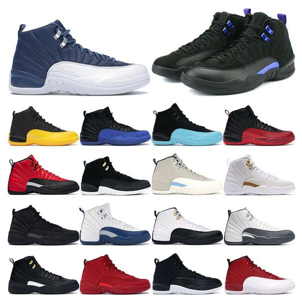 

2020 mens basketball shoes 12s jumpman dark concord university gold stone blue 12 flu game royal the master dark grey men sports sneakers