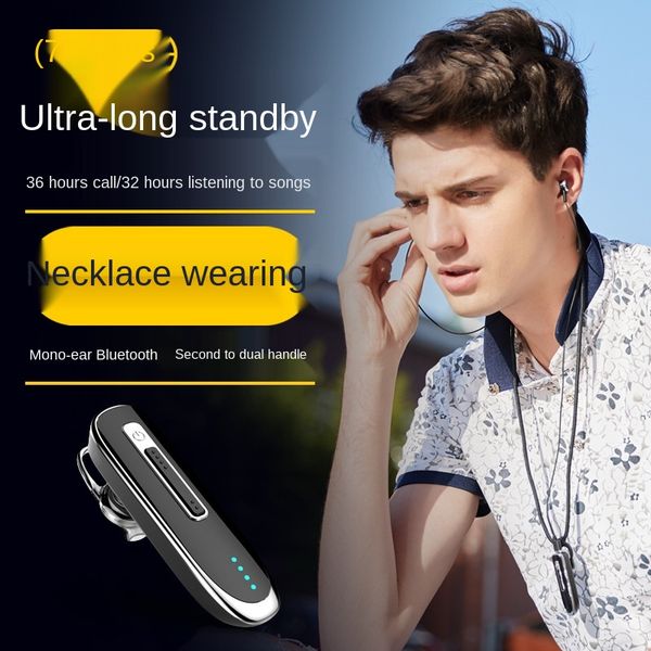 

original 300mah sport stereo mini wireless bluetooth headset necklace bluetooth earphone handsclip on earphone headphone