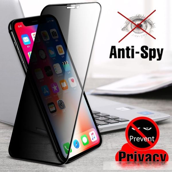 

9h full privacy tempered glass for iphone x xs max xr 6 6s 7 8 plus 8plus anti spy glare anti peeping screen protector high definition