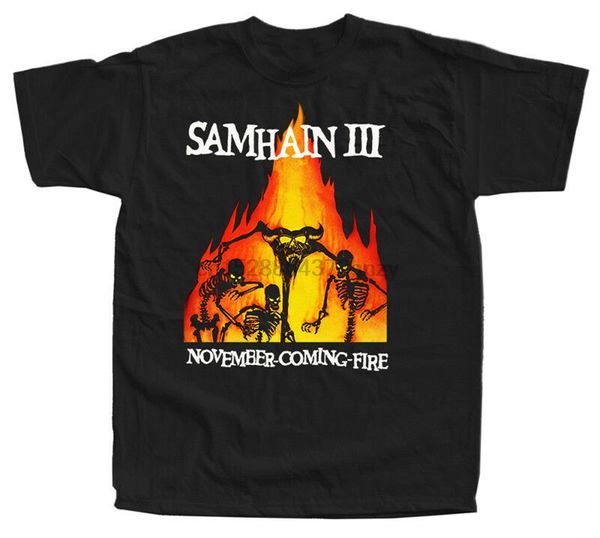 

samhain iii november coming fire t-shirt cover black 100% cotton sizes s-3xl loose plus size tee shirt