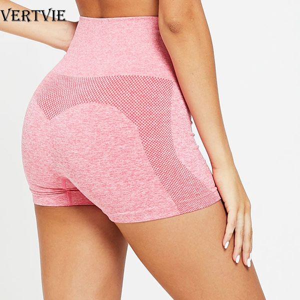 

yoga outfits vertvie high waist seamless gym shorts women skinny sport fitness running workout leggings female sports wear, White;red