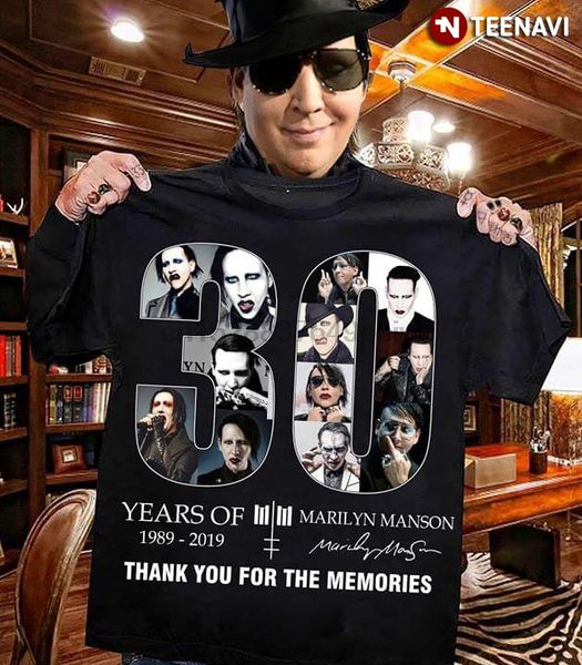 

30 лет мэрилин mansion спасибо за воспоминания t-shirt (1