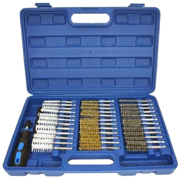 

38pcs/set industrial wire hex shank brush set 1/4 inch hex nylon stainless steel wire brush 8-19mm cleaning kit