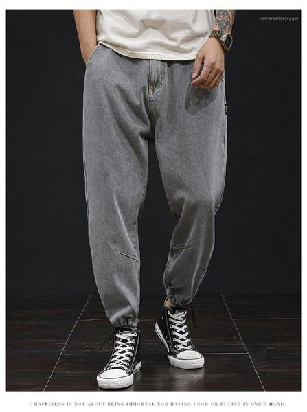 

мода сыпучих homme брюки обрезанных обрезанные брюки мужской дизайнерский сплошной цвет повседневные брюки, Black