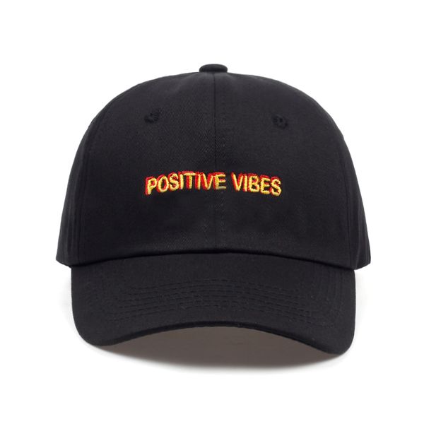

ball caps 2021 positive vibes cotton embroidery baseball cap men women summer fashion dad hat hip-hop wholesale, Blue;gray