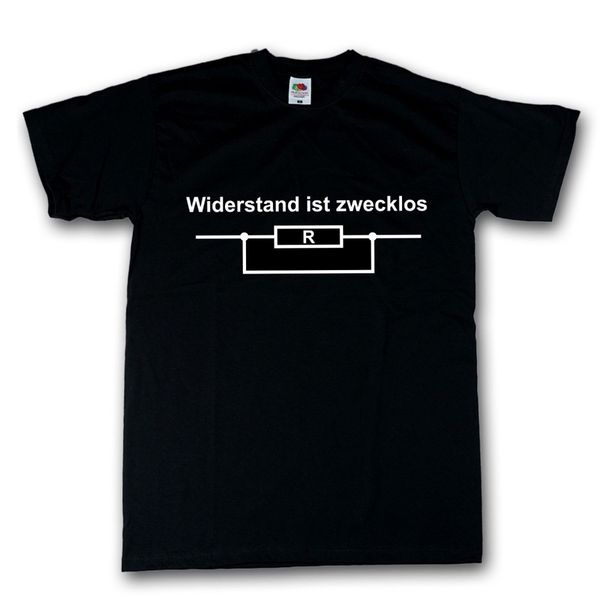 

2020 brand new clothing fashion men's resistance is futile fun shirt black 100% cotton electricians kate t shirt